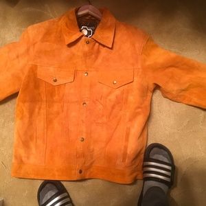 Suede leather trucker jacket (NWT)